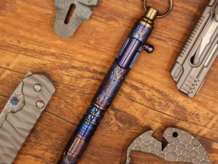 Handmade Starry Sky Limited Edition Titanium Alloy Pen Pressing Metal Signature Pen